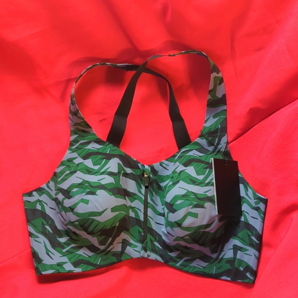 NWT Knix Front Zip Catalyst Bra in Axis! Sz 6+ 32-34 E-F